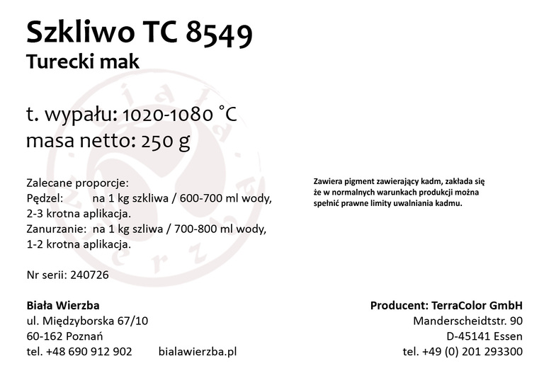 Zestaw 4x250 g szkliwo proszkowe TC 8549 Turecki mak (2)
