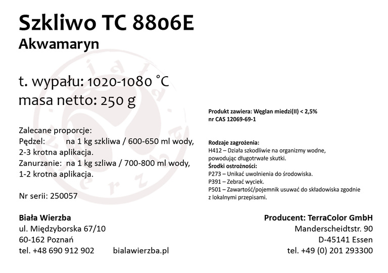 Zestaw 4x250 g szkliwo proszkowe TC 8806E Akwamaryn (2)