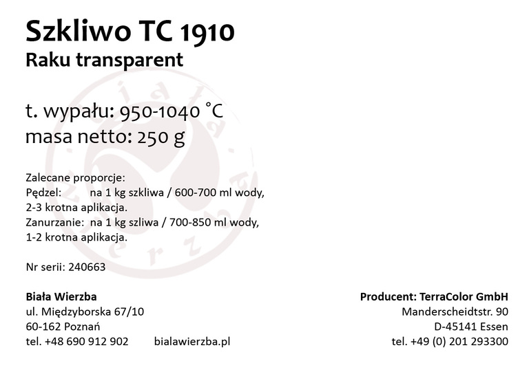 Zestaw 4x250 g szkliwo proszkowe TC 1910 Raku transparent (2)