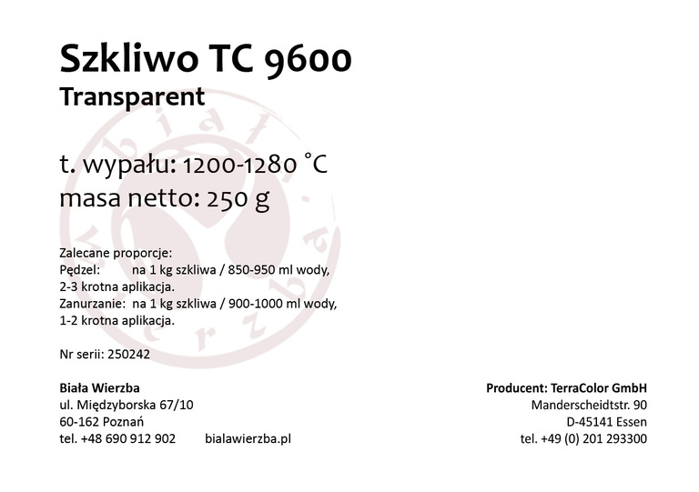 Zestaw 4x250 g szkliwo proszkowe TC 9600 Transparent (2)