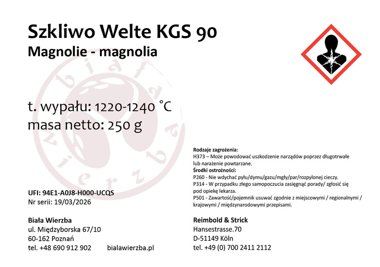 Szkliwo proszkowe Welte KGS 90 Magnolia (3)