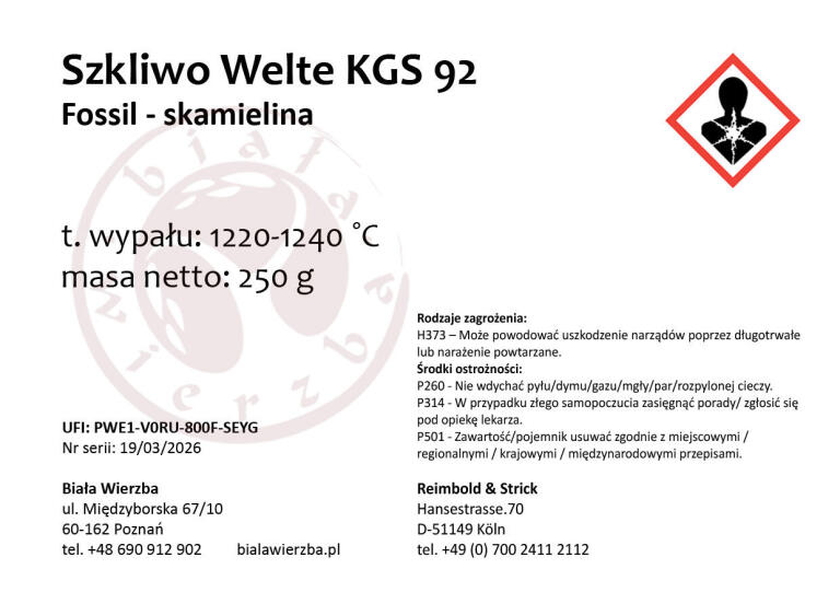 Szkliwo proszkowe Welte KGS 92 Skamielina (3)