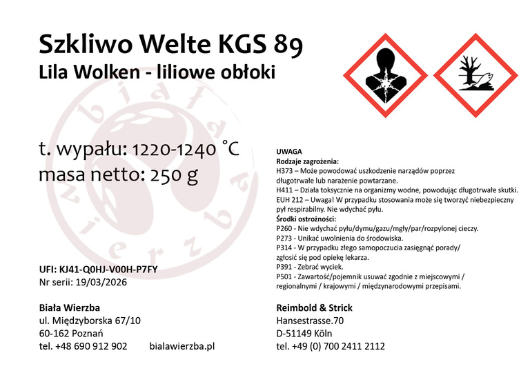 Szkliwo proszkowe Welte KGS 89 Liliowe obłoki (3)