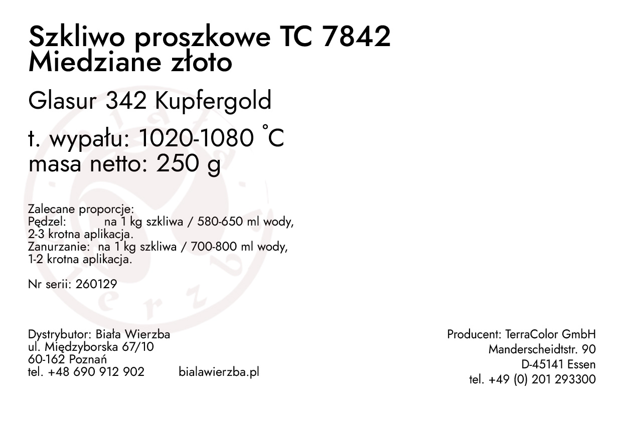 Szkliwo proszkowe TC 7842 Miedziane złoto (Kupfergold) (2)