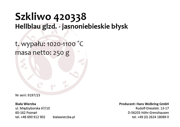Szkliwo proszkowe 420338 Jasnoniebieskie (4)