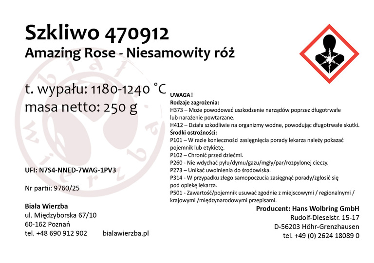 Szkliwo proszkowe 470912 Amazing Rose - Niesamowity róż (2)
