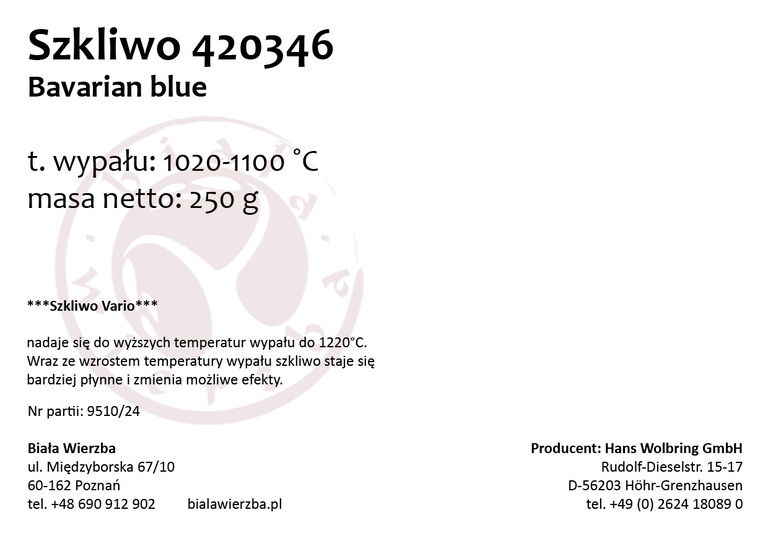 Szkliwo proszkowe 420346 Bavarian blue (4)
