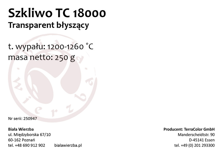 Szkliwo proszkowe TC 18000 Transparent błyszczący (2)
