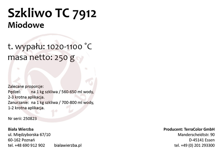 Szkliwo proszkowe TC 7912 Miodowe (2)