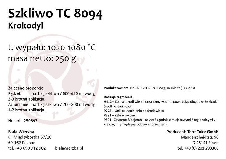 Szkliwo proszkowe TC 8094 Krokodyl (2)