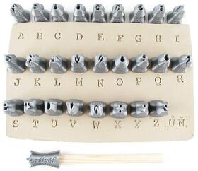 Stemple Relyef Alfabet Courier 6 mm