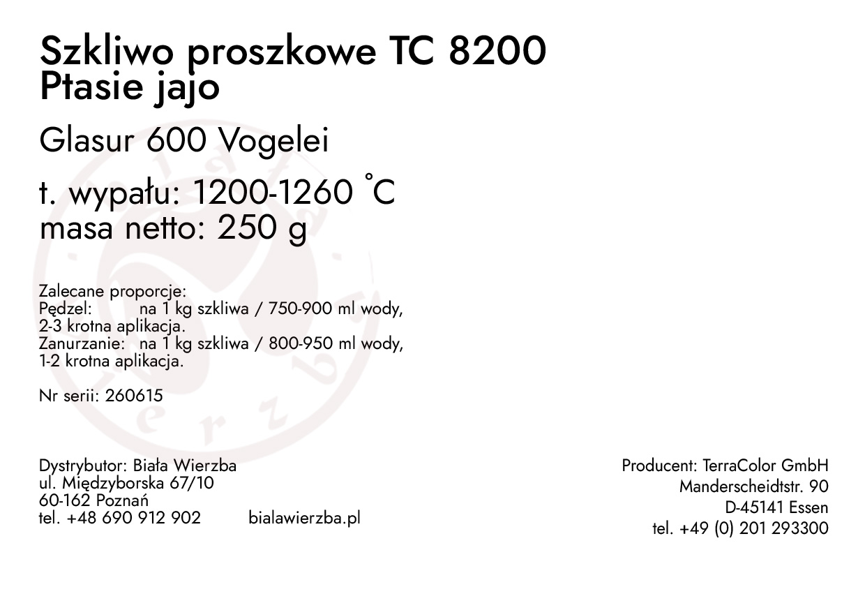 Szkliwo proszkowe TC 8200 Ptasie jajo (Vogelei) (2)