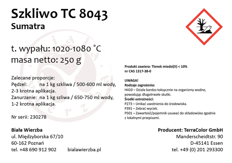 Szkliwo proszkowe TC 8043 Sumatra (2)