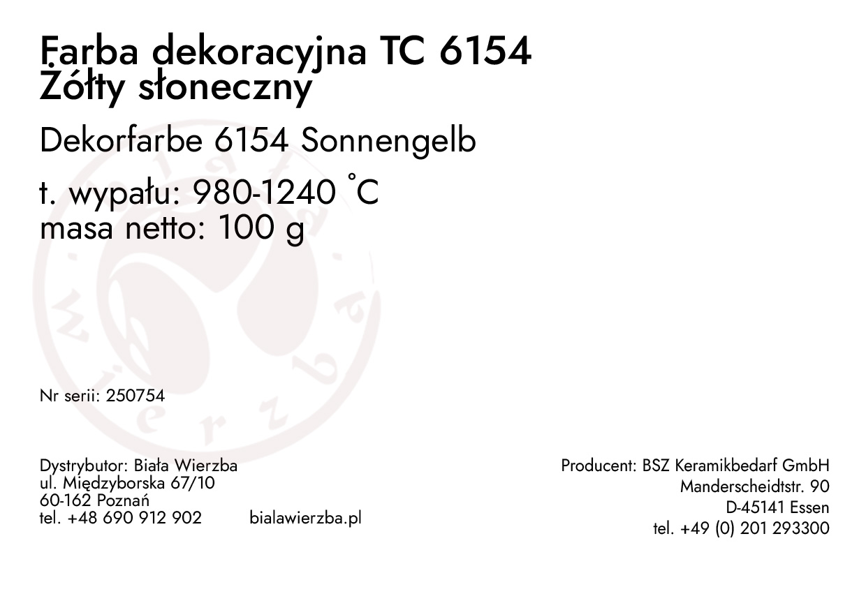Farba dekoracyjna TC 6154 Żółty słoneczny (Sonnengelb) (2)
