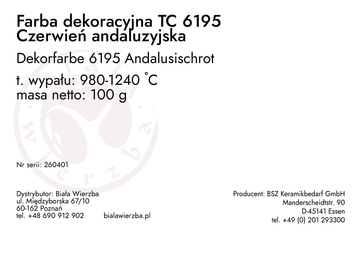 Farba dekoracyjna TC 6195 Czerwień andaluzyjska (Andalusischrot) (2)