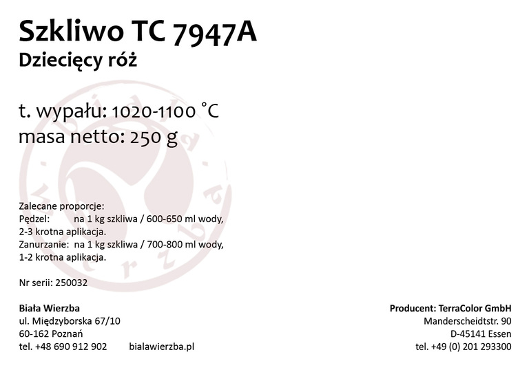 Szkliwo proszkowe TC 7947A Dziecięcy róż (2)