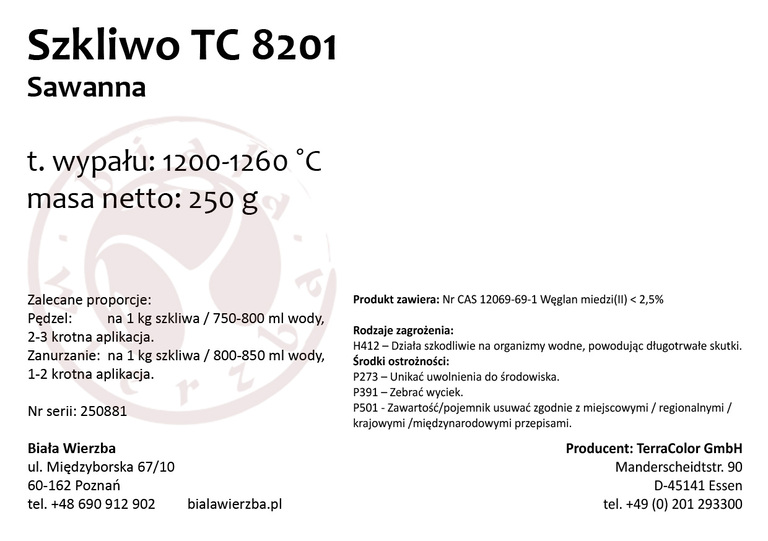Szkliwo proszkowe TC 8201 Sawanna (2)