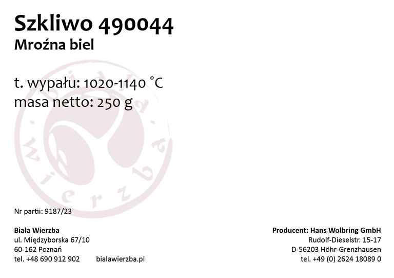 Szkliwo proszkowe 490044 Mroźna biel z serii Frozen Fruits (2)