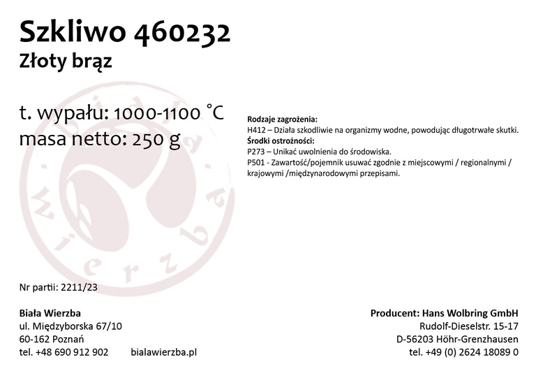 Szkliwo proszkowe 460232 Złoty brąz (4)