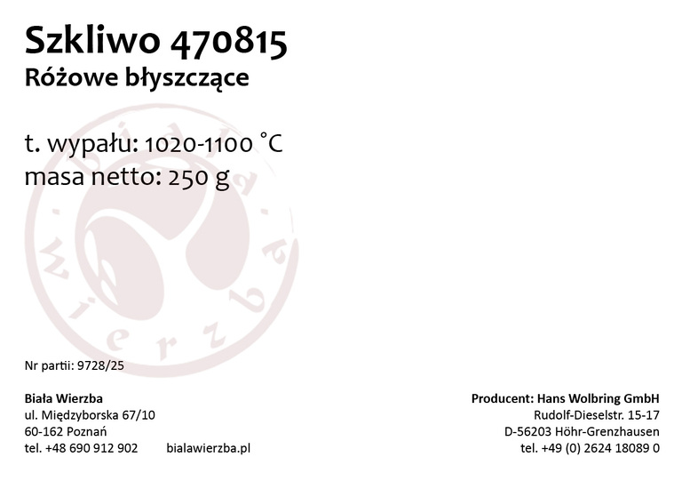 Szkliwo proszkowe 470815 Różowe błyszczące (3)