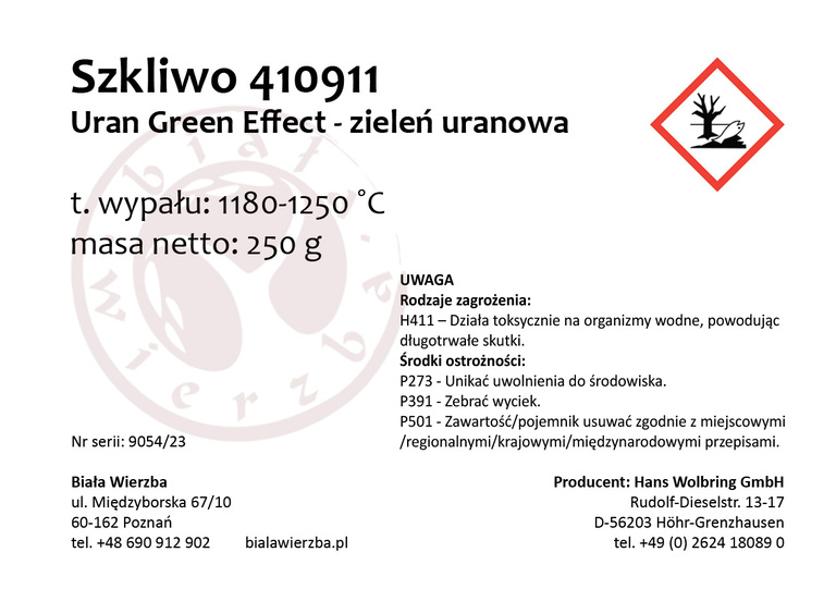 Szkliwo proszkowe 410911 Zieleń uranowa (4)