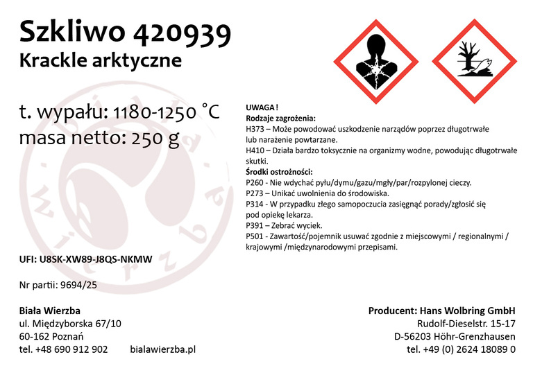 Szkliwo proszkowe 420939 Krackle arktyczne (2)