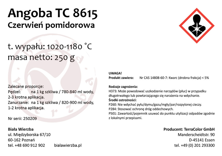 Angoba TC 8615 Czerwień pomidorowa (2)