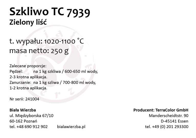 Zestaw 4x250 g szkliwo TC 7939 Zielony liść (2)